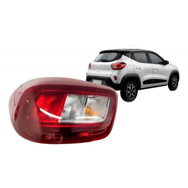 Lanterna Traseira Para Renault Kwid 2022 2023 Bicolor C/ Led