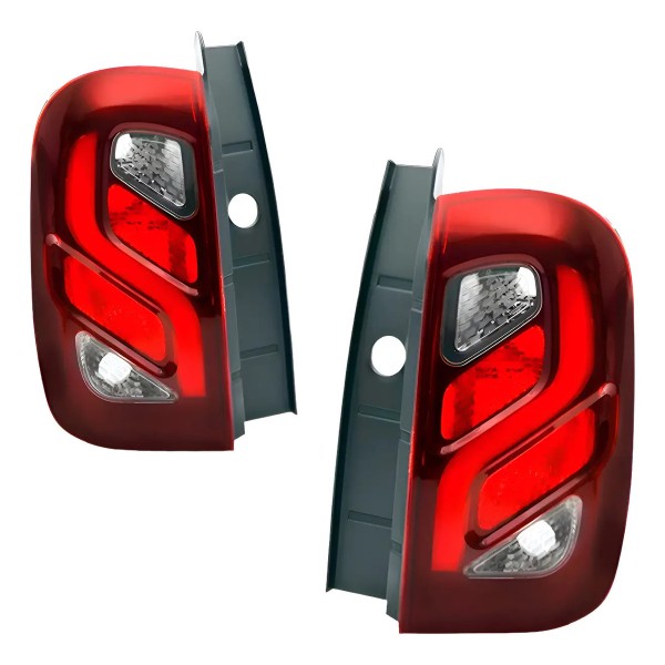 Par Lanterna Traseira Duster 2015 A 2016 Com Led Ambos Lados Bicolor