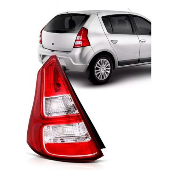 Lanterna Traseira Sandero 2012 2013 2014 Bicolor Com Friso