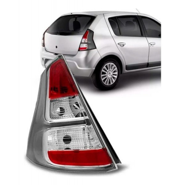 Lanterna Traseira Renault Sandero 2012 2013 2014 Borda Cinza