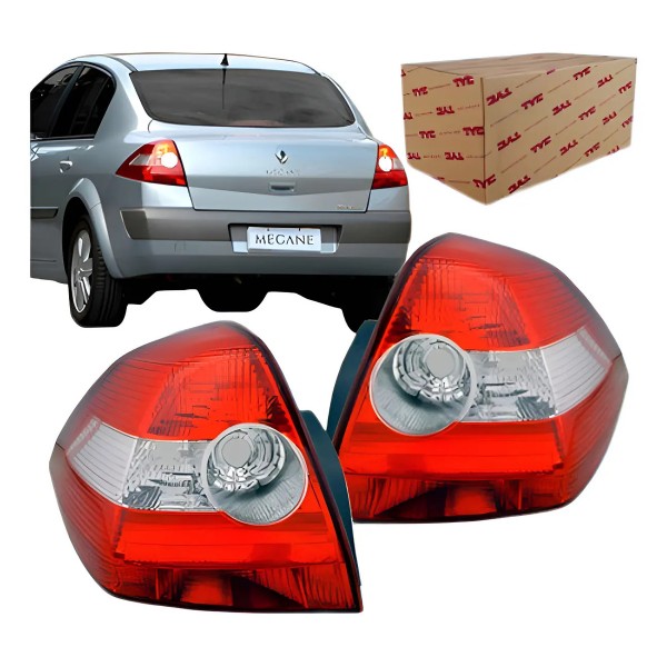 Par De Lanterna Megane Sedan 2006 2007 2008 2009 2010  Tyc