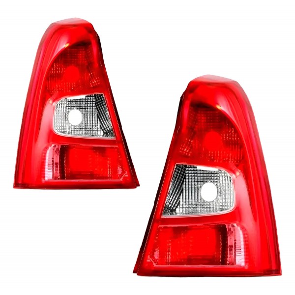 Par Lanterna Renault Logan 2011 2012 2013 Bicolor Ambos Lados Vermelho