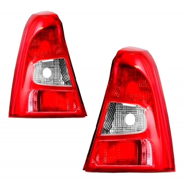 Par Lanterna Para Renault Logan 2011 2012 2013 Bicolor Ambos Lados Vermelho