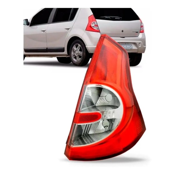 Lanterna Traseira Renault Sandero 2008 09 2010 2011 Bicolor