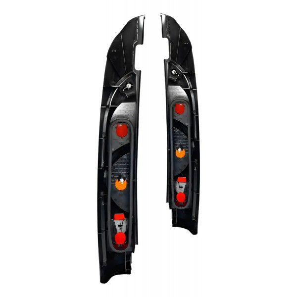 Par Lanterna Traseira Kangoo 1997 A 2006 Mascara Preta Ambos Lados Vermelho