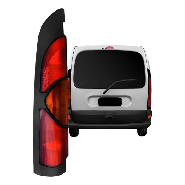 Lanterna Traseira Kangoo Furgao 1997 A 2006 Mascara Preta