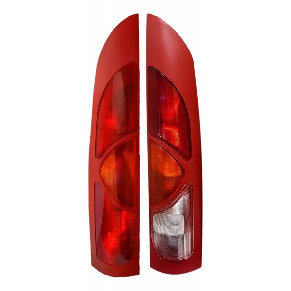 Par Lanterna Traseira Kangoo 1997 A 2006 Vermelha Ambos Lados Vermelho