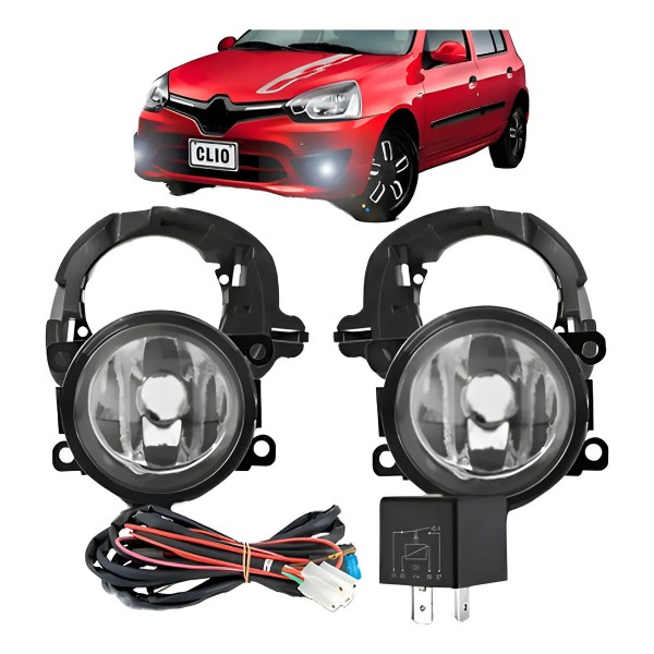 Jogo Farol Milha Auxiliar Clio 2012 13 14 15 2016 Completo