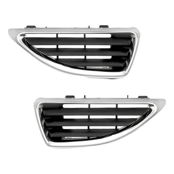 Par Grade Moldura Radiador Megane 2000/06 Aro Cromado Oferta