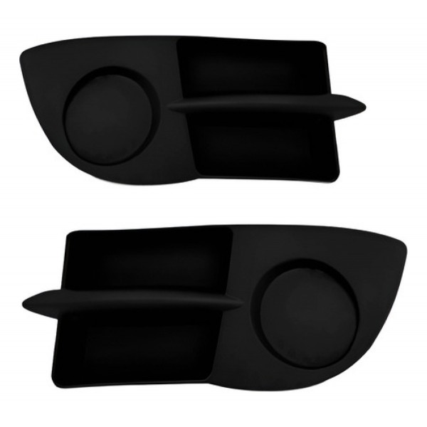 Par Grade Moldura Milha Renault Clio 06/2012 Sem Furo Oferta Preto
