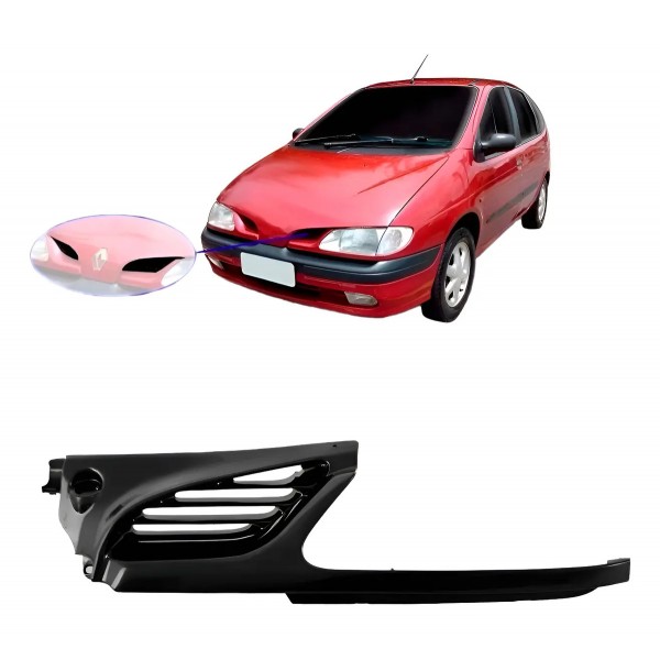 Grade Radiador Megane 1996 A 1999 Preto