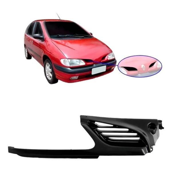 Grade Radiador Megane 1996 A 1999 Preto
