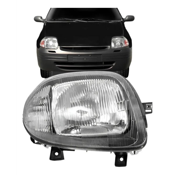 Farol Clio 2000 2001 2002 Foco Simples Renault