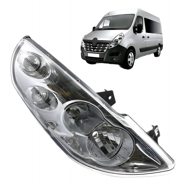 Farol Para Renault Master 2013 14 15 16 17 19 A 2022 Sem Aux