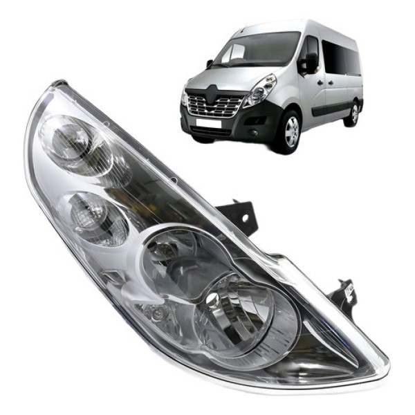 Farol Para Renault Master 2013 14 15 16 17 19 A 2022 Sem Aux