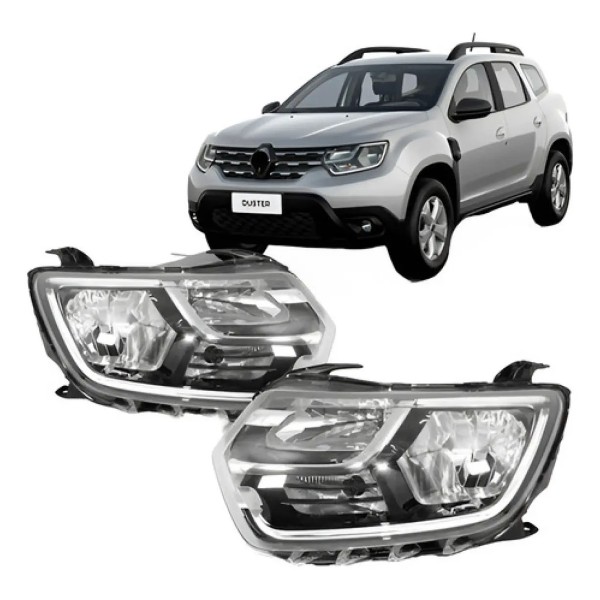 Par Farol Manual C/ Led Duster 2021 2022