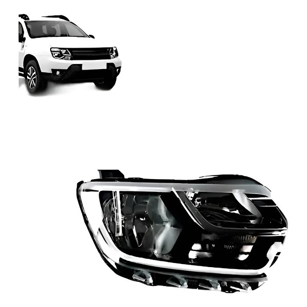 Farol Duster 2021 2022 2023 2024 Manual Com Led Tyc Direito Direito/passageiro
