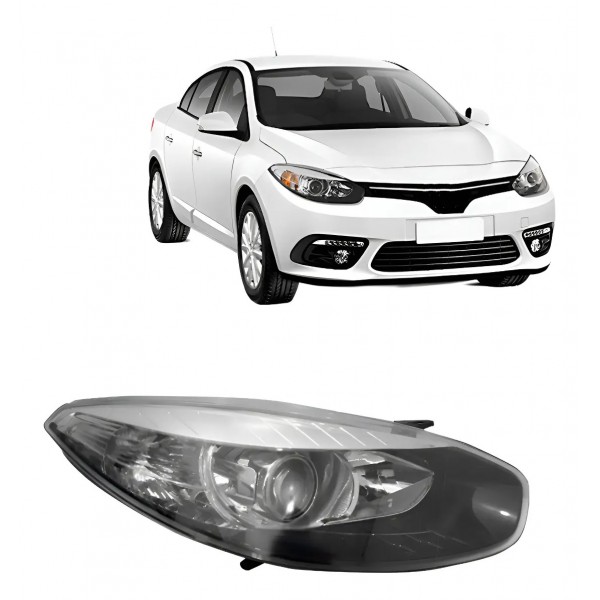 Farol Fluence 2014 2015 2016 Eletrico Com Motor Fume