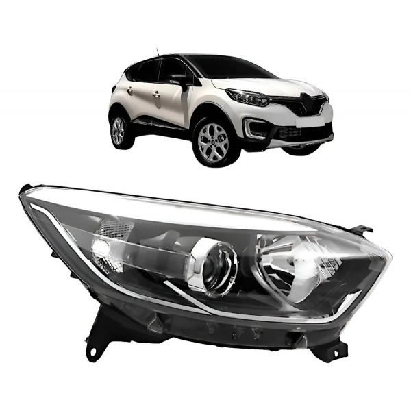 Farol Captur 2017 18 A 2021 Elétrico Friso Cromado Tyc Dire Direito/passageiro