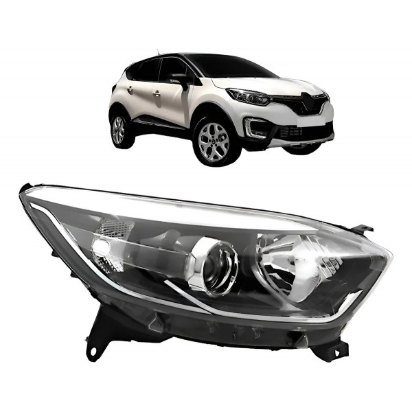 Farol Captur 2017 18 A 2021 Elétrico Friso Cromado Tyc Dire - Direito/passageiro