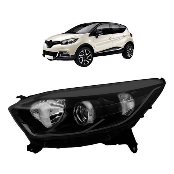 Farol Renault Captur 2017 2018 2019 Eletrico Com Friso Preto