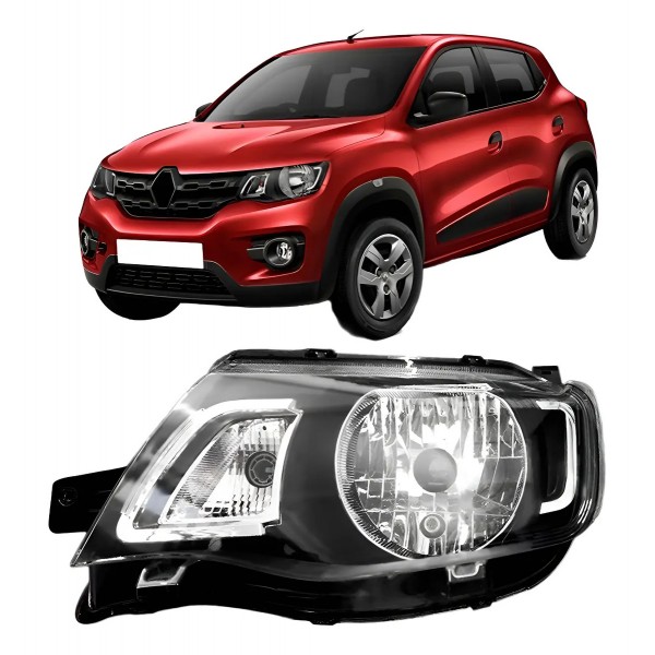 Farol Principal Renault Kwid 2017 2018 Regulagem Manual