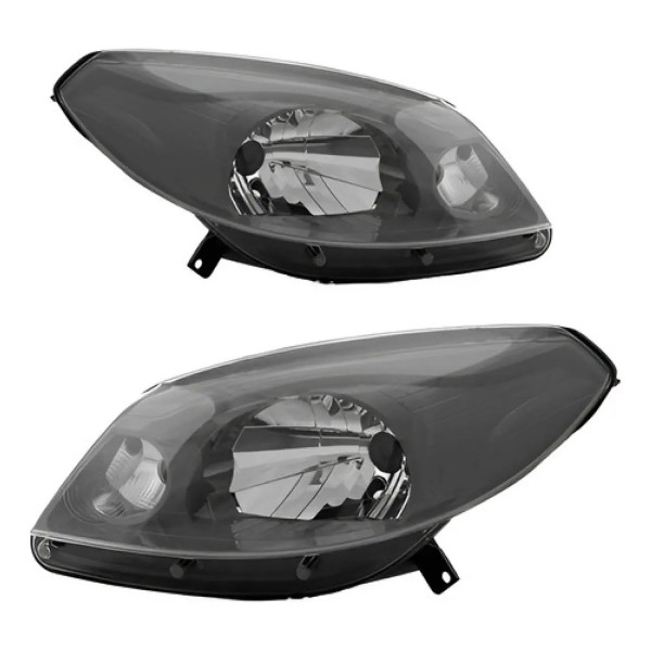 Par Farol Sandero 2012 A 2014 Manual Máscara Cinza Oferta