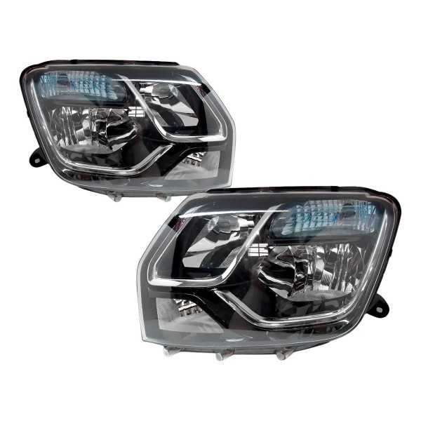 Par Farol Duster 2015 2016 Manual Com Cupula Azul Ambos Lados