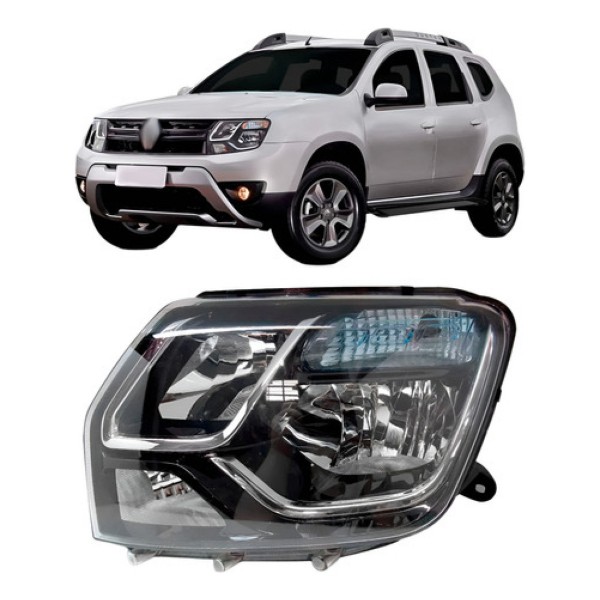 Farol Duster 2015 2016 Manual Com Cupula Azul