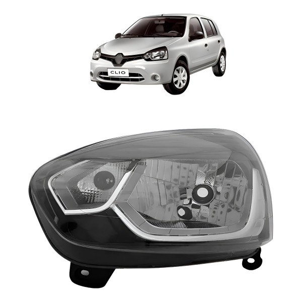 Farol Clio 2013 2014 2015 2016 Manual Máscara Negra