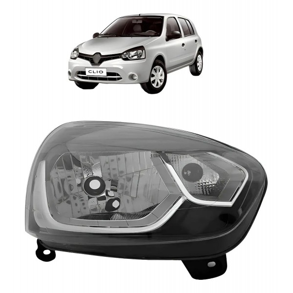 Farol Clio 2013 2014 2015 2016 Manual Máscara Negra