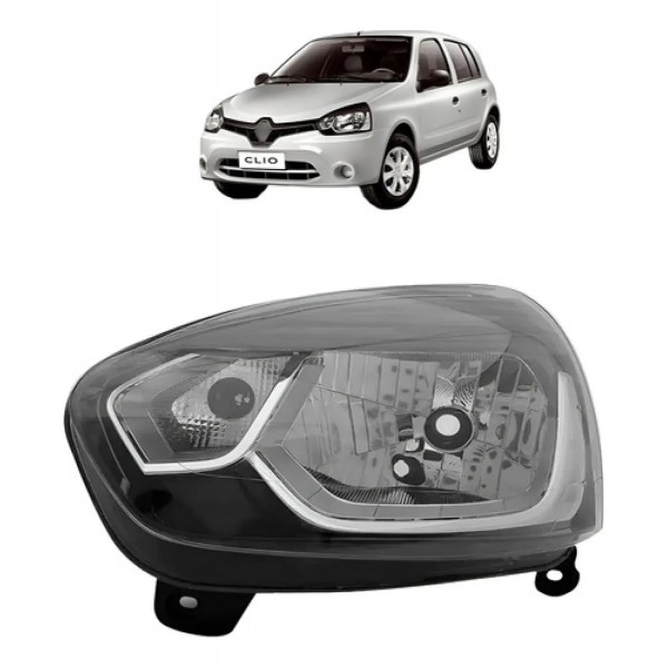 Farol Clio 2013 2014 2015 2016 Manual Máscara Negra