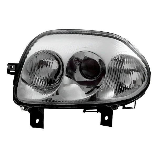 Farol Elétrico Clio 1999 A 2002 Foco Duplo Cromado Sem Moto