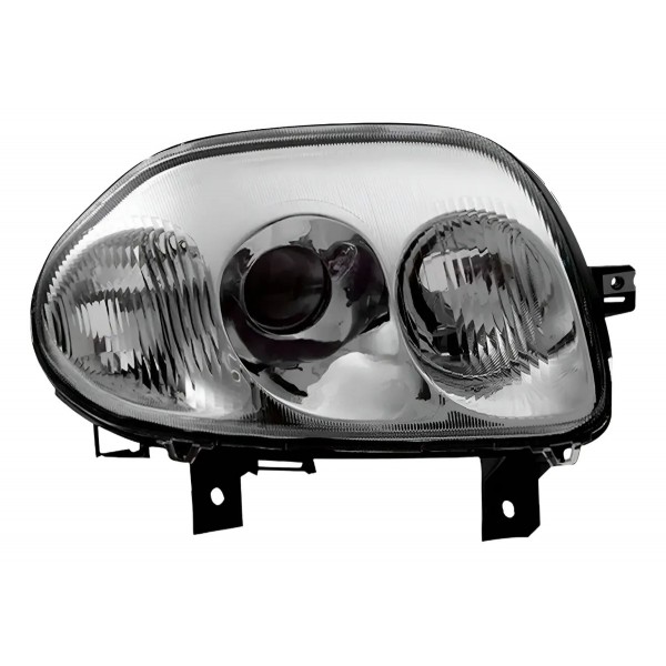 Farol Elétrico Clio 1999 A 2002 Foco Duplo Cromado Sem Moto