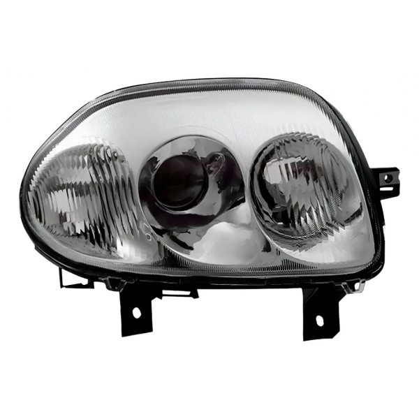 Farol Elétrico Clio 1999 A 2002 Foco Duplo Cromado Sem Moto