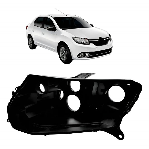 Carcaça Farol Sandero Logan 2014 2015 2016 2017