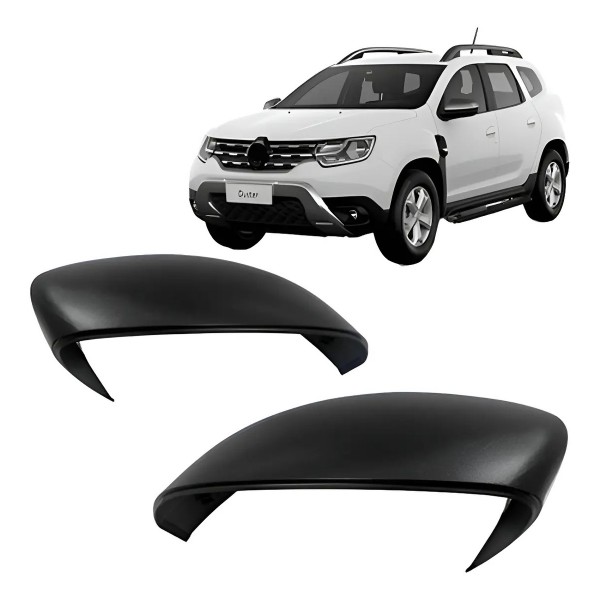Par Capa Retrovisor Duster 2021 2022 2023 2024 Texturizada Preto