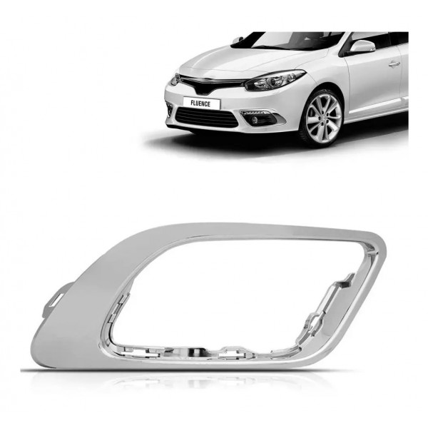 Aro Moldura Milha Fluence 2014 2015 2016 2017 2018 Cromado
