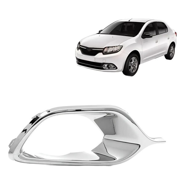 Aro Moldura Renault Logan 2014 2015 2016 2017 2018 Cromado