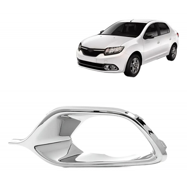 Aro Moldura Renault Logan 2014 2015 2016 2017 2018 Cromado