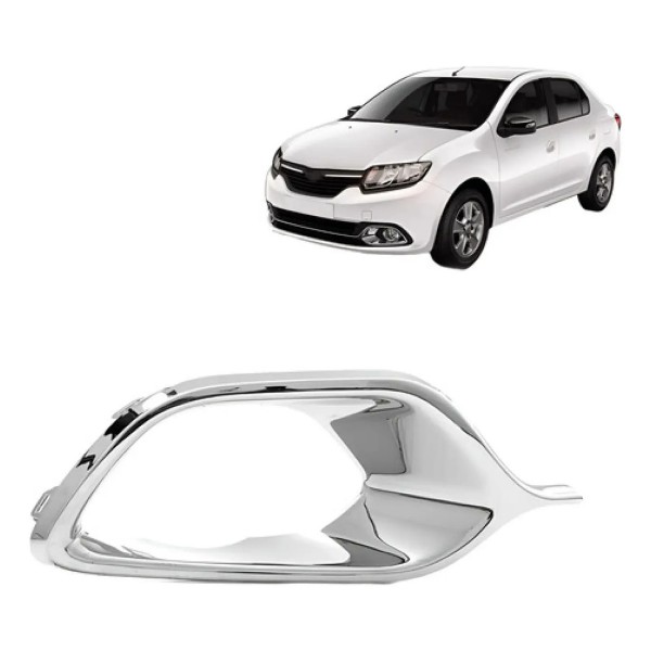 Aro Moldura Renault Logan 2014 2015 2016 2017 2018 Cromado