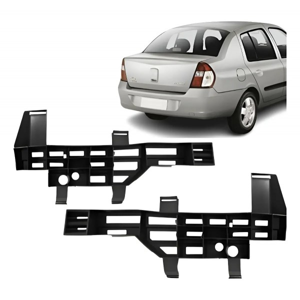 Par Alma Parachoque Traseiro Clio Sedan 2006 A 2011 Plastico