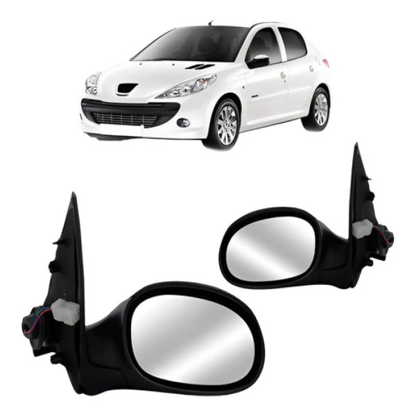 Par Retrovisor Peugeot 206 1998 99 00 01 02 A 2009 Elétrico