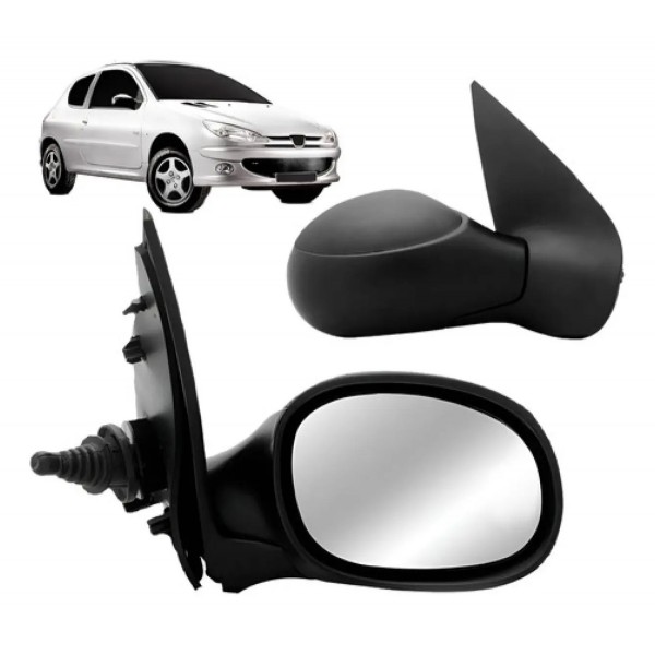 Retrovisor Para Peugeot 206 98 1999 2000 A 2009 Com Controle