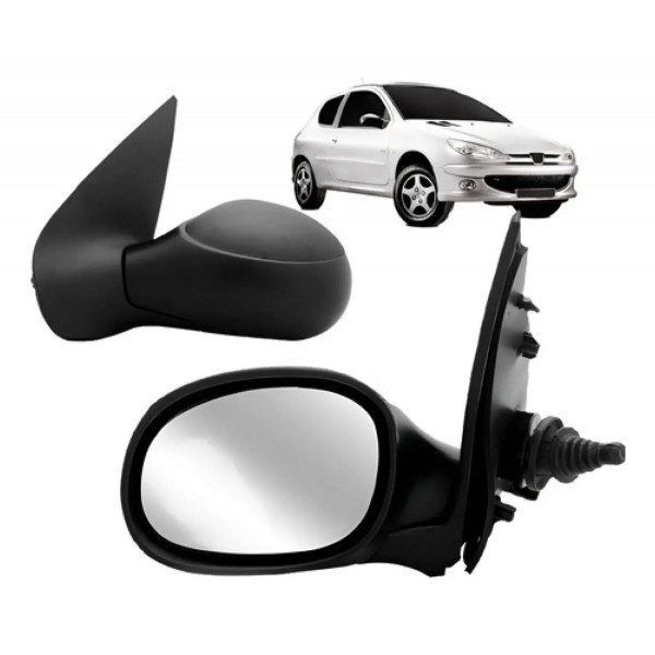 Retrovisor Para Peugeot 206 98 1999 2000 A 2009 Com Controle