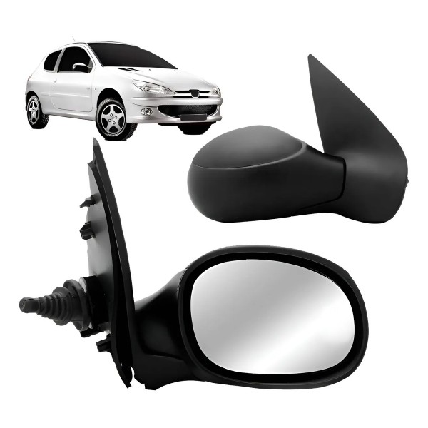 Retrovisor Peugeot 206 1998 1999 2000 A 2009 Com Controle