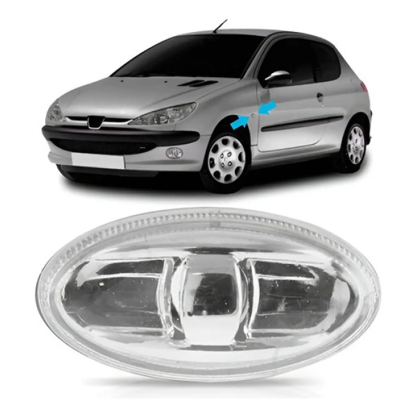 Pisca Seta Paralama Peugeot 206 Ano 2004/ 2011 Cristal Ld/le