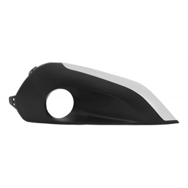 Moldura Milha Para Peugeot 208 2017 2018 C/ Furo Friso Cinza