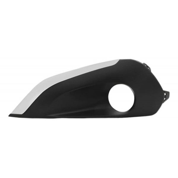 Moldura Milha Para Peugeot 208 2017 2018 C/ Furo Friso Cinza