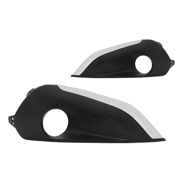 Moldura Milha Peugeot 208 2017 2018 Com Furo Friso Cinza
